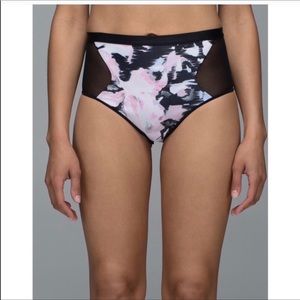 High-waisted lulu swim bottoms